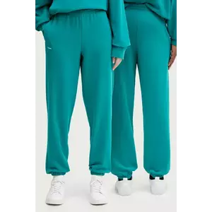 Pangaia pantaloni de trening din bumbac culoarea negru, uni, 10000295 imagine