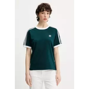 adidas Originals tricou 3-Stripes culoarea verde, JY4855 imagine