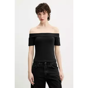 adidas Originals tricou Bandeau SS culoarea negru, decolteu spaniol, JV9742 imagine