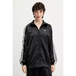 adidas Originals bluză Satin Tt culoarea negru, cu imprimeu, KC8810 imagine