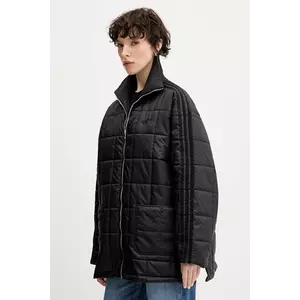 adidas Originals geacă Quilted Jkt culoarea negru, de tranziție, oversize, JX8825 imagine
