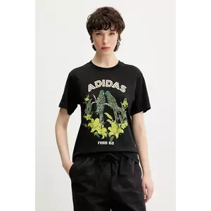 adidas tricou din bumbac x Farm Rio culoarea negru, JV8609 imagine