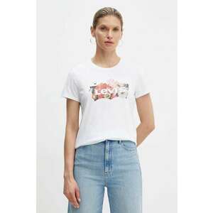 Levi's tricou din bumbac femei, culoarea alb, 17369 imagine