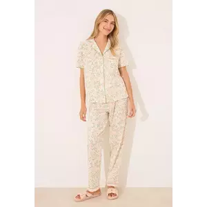 women'secret pijamale de bumbac culoarea roz, bumbac, 3599217 imagine