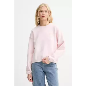 American Vintage bluză culoarea roz, cu imprimeu, IZU03A imagine