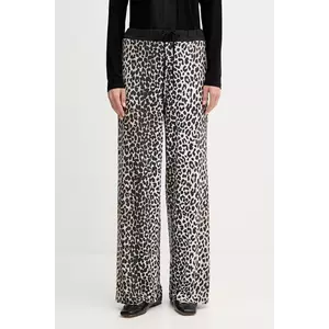 OUI pantaloni culoarea negru, lat, high waist, 93782 imagine