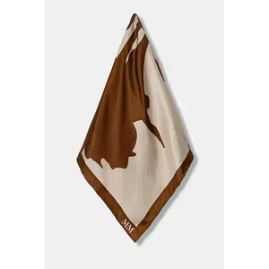 MM eșarfă de mătase FAUST culoarea bej, cu imprimeu, 2526546017600 imagine