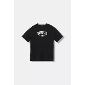 Napapijri tricou de bumbac pentru copii S-INOT culoarea negru, cu imprimeu, NP0A891F9411 imagine