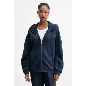 MM bluză YALE culoarea bleumarin, cu glugă, cu imprimeu, 2526926047600 imagine