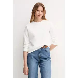 Gant bluză culoarea alb, uni, 4202586 imagine