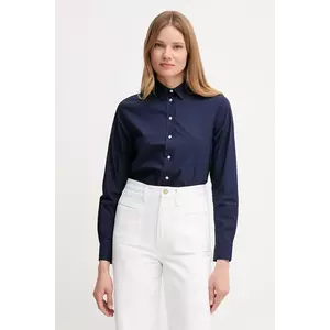 Gant cămașă din bumbac culoarea bleumarin, cu guler clasic, regular, 4300348 imagine