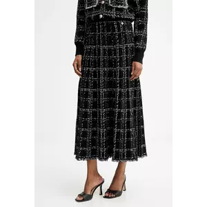 Silvian Heach fustă HANLAN culoarea negru, midi, evazați, GPA25286LO imagine