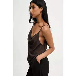 Answear.LAB bluza culoarea maro, neted imagine