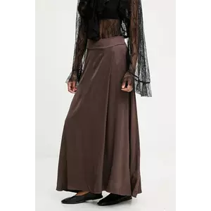 Answear.LAB fusta culoarea maro, maxi, evazati imagine