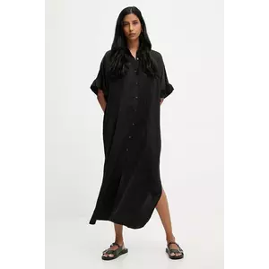 Answear.LAB rochie culoarea negru, maxi, drept imagine