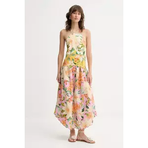 Farm Rio rochie din in culoarea roz, midi, evazați, 335814 imagine