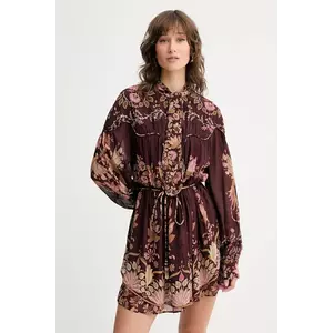 Farm Rio rochie culoarea bordo, mini, evazați, 335871 imagine