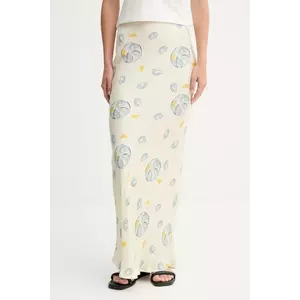 Never Fully Dressed fustă Dorris culoarea bej, maxi, evazați, NFDSK697 imagine