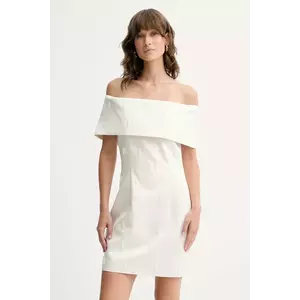 Rotate rochie culoarea bej, mini, mulată, 114188857 imagine