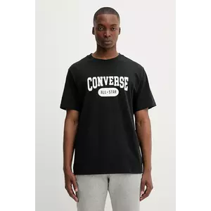 Converse tricou din bumbac culoarea negru, cu imprimeu, 10027730-A01 imagine