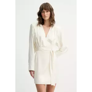 Rotate rochie culoarea bej, mini, evazați, 114222857 imagine