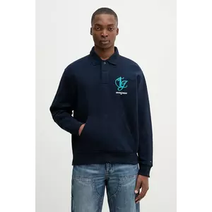 Tommy Jeans hanorac de bumbac culoarea bleumarin, melanj, DM0DM21800 imagine