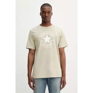 Converse tricou din bumbac culoarea bej, cu imprimeu, 10025459-A36 imagine