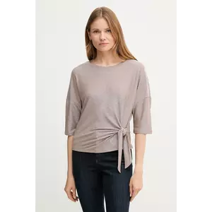 OUI bluză culoarea bej, uni, 93869 imagine