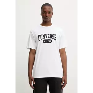 Converse tricou din bumbac culoarea alb, cu imprimeu, 10027730-A02 imagine