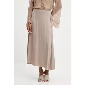 Answear.LAB fusta culoarea gri, midi, evazati imagine