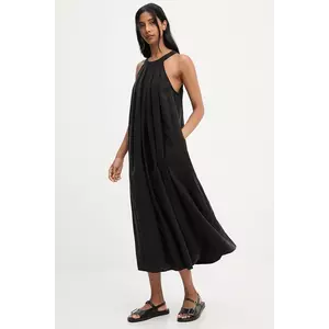 Answear.LAB rochie culoarea negru, midi, evazati imagine