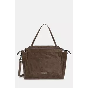 Gianni Chiarini geantă de mână din piele întoarsă JANIS culoarea maro, BS.11246.CM imagine