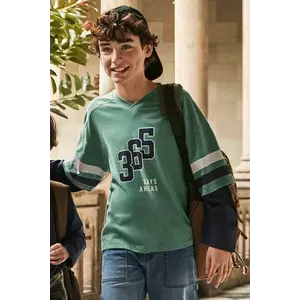 Mayoral longsleeve din bumbac culoarea verde, 7004 imagine