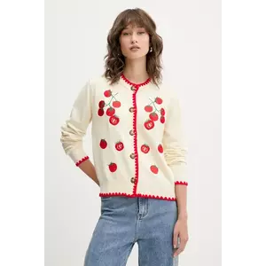 Never Fully Dressed cardigan Tomato culoarea bej, NFDKN697 imagine