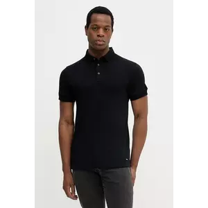 Joop! polo din lână culoarea negru, uni, 30043596 imagine