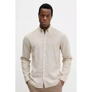 Lindbergh cămașă culoarea bej, relaxed, 30-203344B imagine