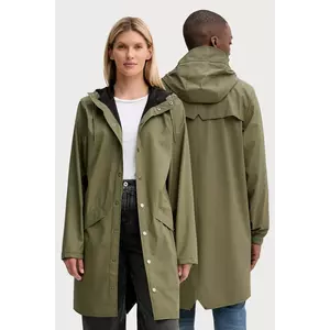 Rains geacă 12020 Long Jacket culoarea verde, de tranziție, 12020 imagine