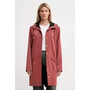 Rains geacă 12020 Long Jacket culoarea roz, de tranziție, 12020 imagine