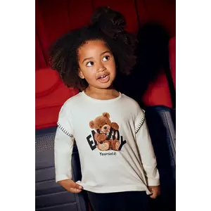 Mayoral longsleeve din bumbac culoarea bej, 4012 imagine