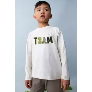 Mayoral longsleeve din bumbac culoarea alb, 4077 imagine