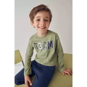 Mayoral longsleeve din bumbac culoarea verde, 4077 imagine