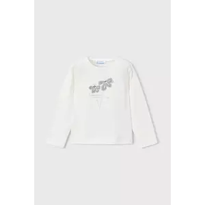 Mayoral longsleeve din bumbac culoarea alb, 178 imagine
