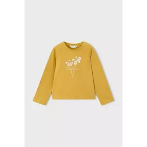 Mayoral longsleeve din bumbac culoarea galben, 178 imagine