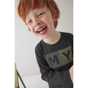 Mayoral longsleeve din bumbac culoarea negru, cu imprimeu, 173 imagine