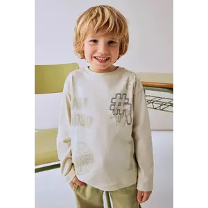 Mayoral longsleeve din bumbac culoarea bej, 4074 imagine