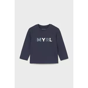 Mayoral longsleeve din bumbac culoarea bleumarin, 108 imagine