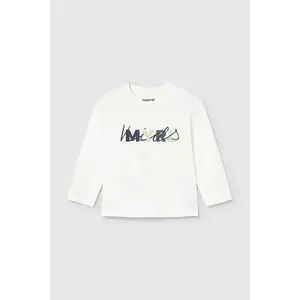 Mayoral longsleeve din bumbac culoarea bej, 108 imagine