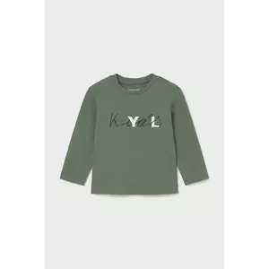 Mayoral longsleeve din bumbac culoarea verde, 108 imagine