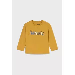 Mayoral longsleeve din bumbac culoarea galben, 108 imagine