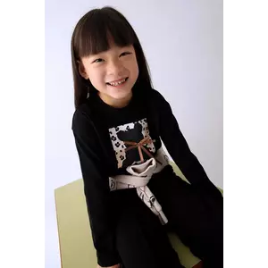 Mayoral longsleeve din bumbac culoarea negru, 4010 imagine